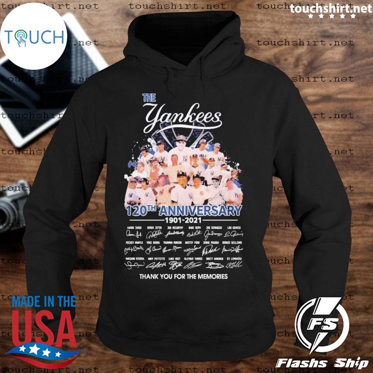 Yankees 120th Anniversary 1901 2021 Thank You For The Memories Shirt