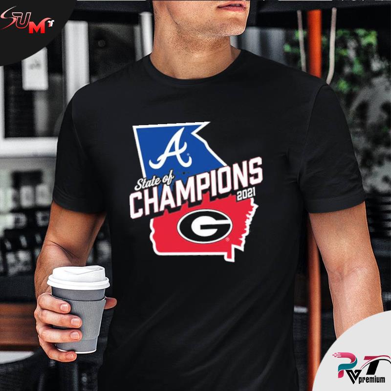 Men's Fanatics Branded Black Georgia Bulldogs x Atlanta Braves 2021 State of  Champions T-Shirt