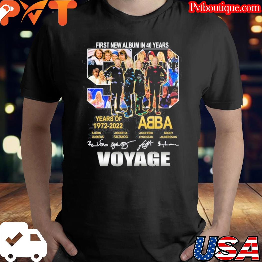 First new album in 40 years years of 1972 2022 signature voyage shirt